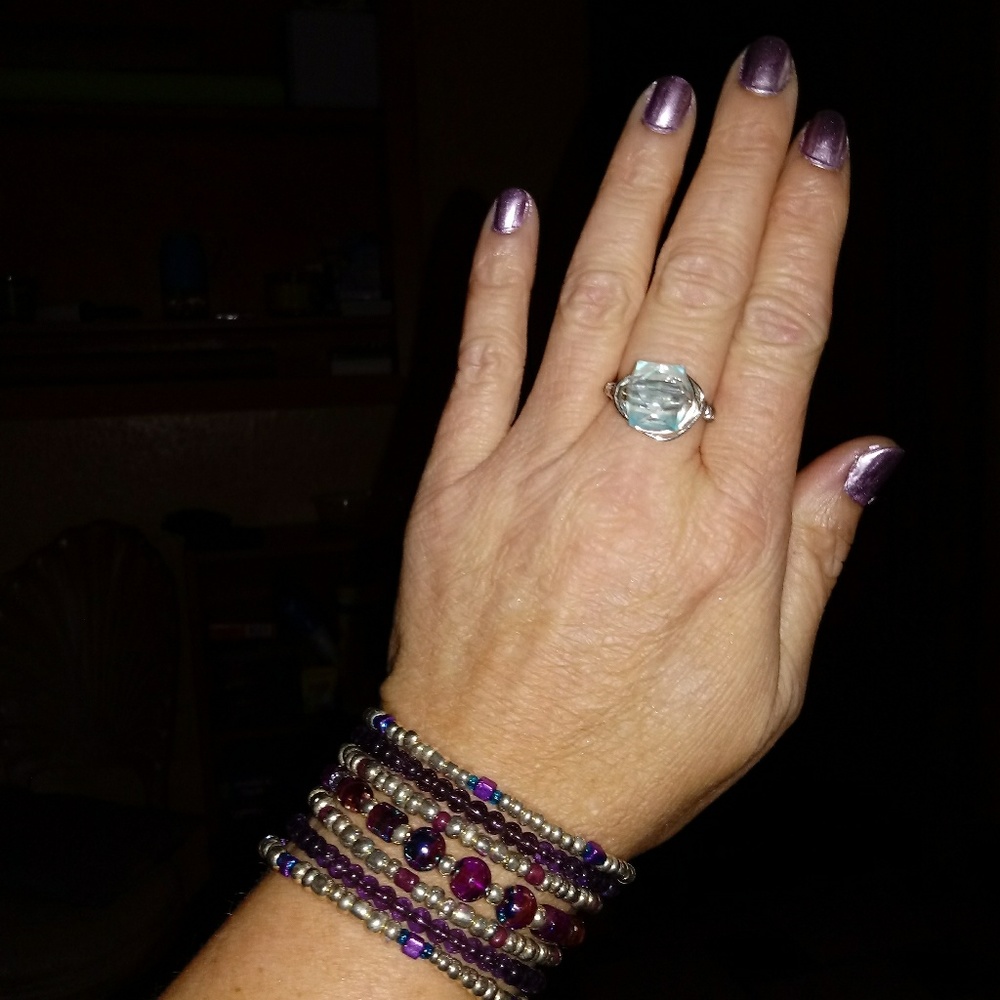 New handmade 7 loop beaded bracelet